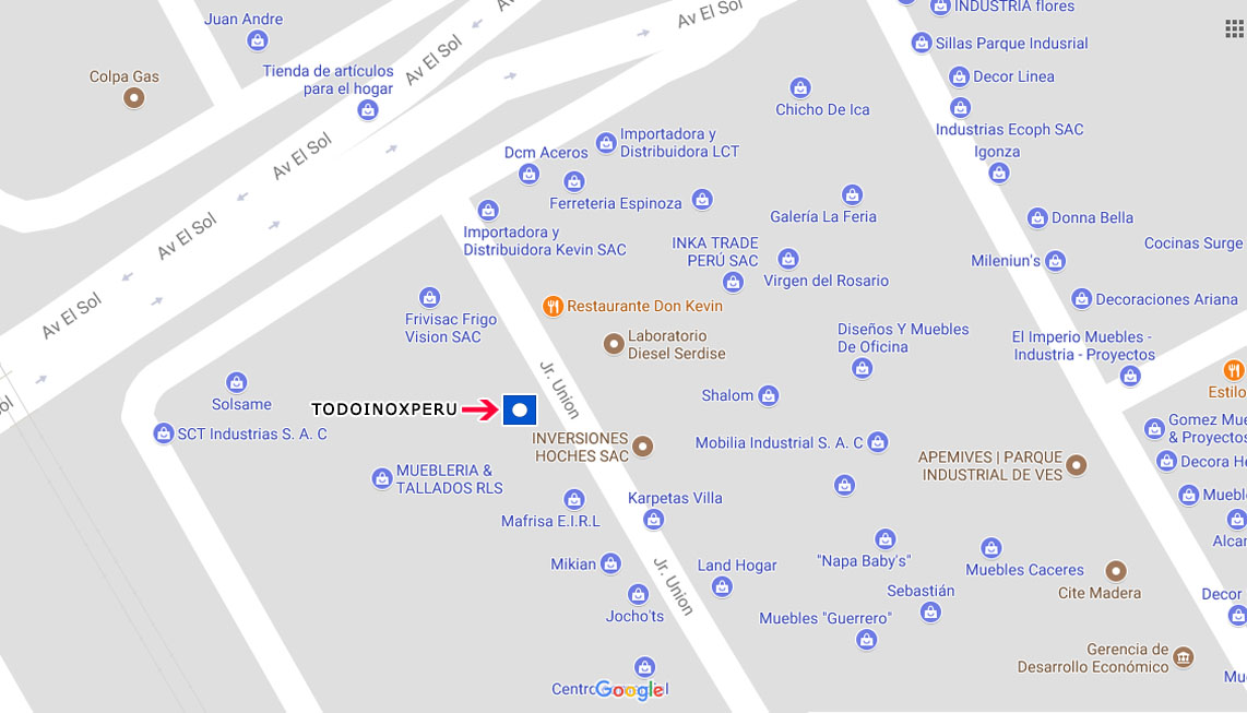 Mapa TODOINOXPERU